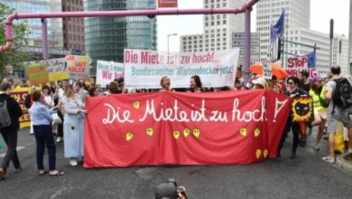 متظاهرون بالآلاف يطالبون بتغيير جذري في سياسة الإسكان ببرلين