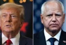 انتخابات أمريكا.. دراما العائلة تثير جدل بمعسكر الديمقراطيين.. أفراد من أسرة نائب هاريس يؤيدون الجمهوريين بقمصان "آل والز من أجل ترامب".. دونالد يعلق: شرف عظيم أن أحظى بدعم شقيق تيم.. ونائب كامالا: سأتحدث معهم