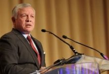 العاهل الأردنى: لا استقرار فى المنطقة دون إيجاد حل عادل للقضية الفلسطينية