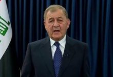 الرئيس العراقي يؤكد ضرورة تحقيق الاستقرار بالمنطقة وحفظ وحدة وسيادة سوريا